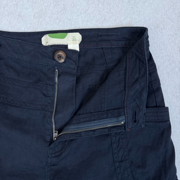 Anthropologie Womens Wide Leg Linen Blend Pants Size 25 Blue Boho Retro Preppy - Picture 5 of 15